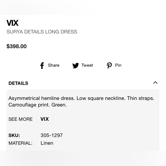 NWT Vix Surya Details Cowl Neck Camo Long Asymmetrical Dress with Gold Hardware - Picture 4 of 16